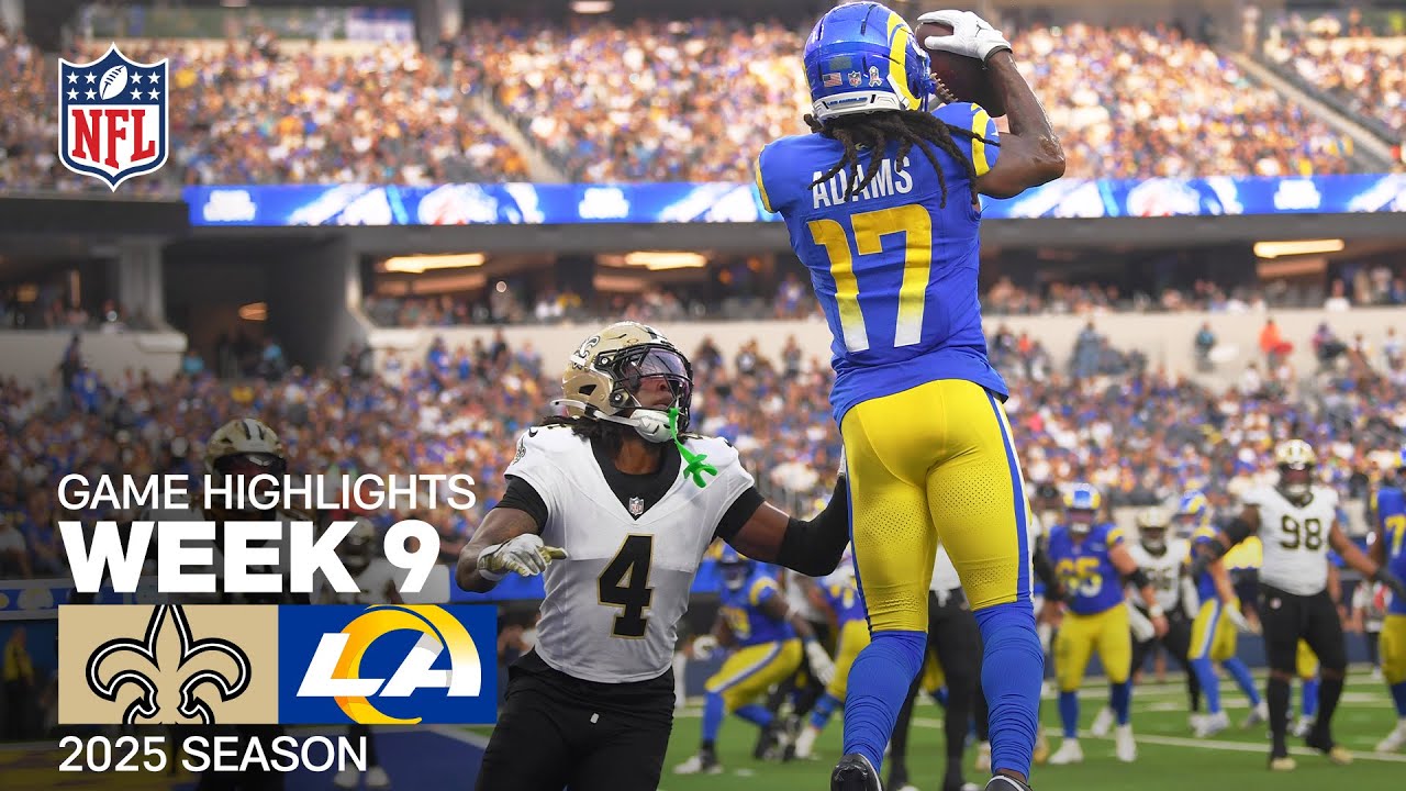 New Orleans Saints vs. Los Angeles Rams Game Highlights | NFL 2025 Season Week 9