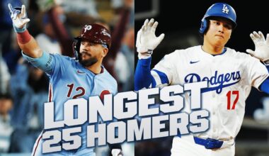 25 longest home runs of the 2025 MLB Postseason! 💥 (Shohei, Schwarber, Springer, Raleigh AND MORE!)