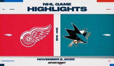 NHL Highlights | Red Wings vs. Sharks - November 2, 2025