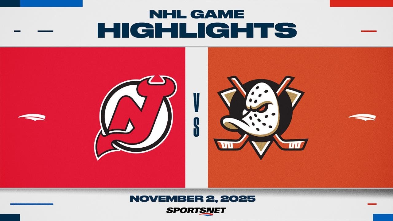 NHL Highlights | Devils vs. Ducks - November 2, 2025