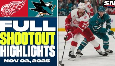 Detroit Red Wings at San Jose Sharks | FULL Shootout Highlights - November 2, 2025