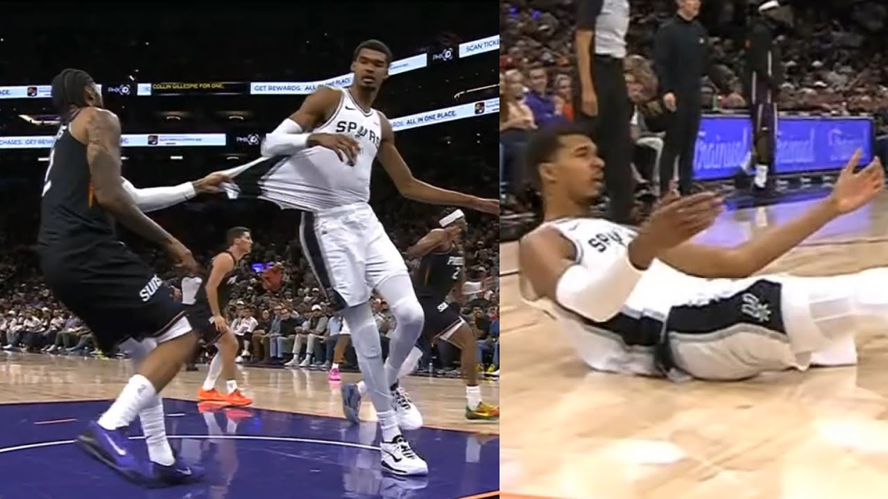 Victor Wembanyama gets ragdolled by Nick Richards and struggles vs Suns