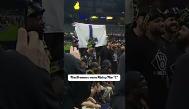 Brewers flew the "L" after beating the Cubs in the NLDS 🏳️ #baseball #mlb #nlds