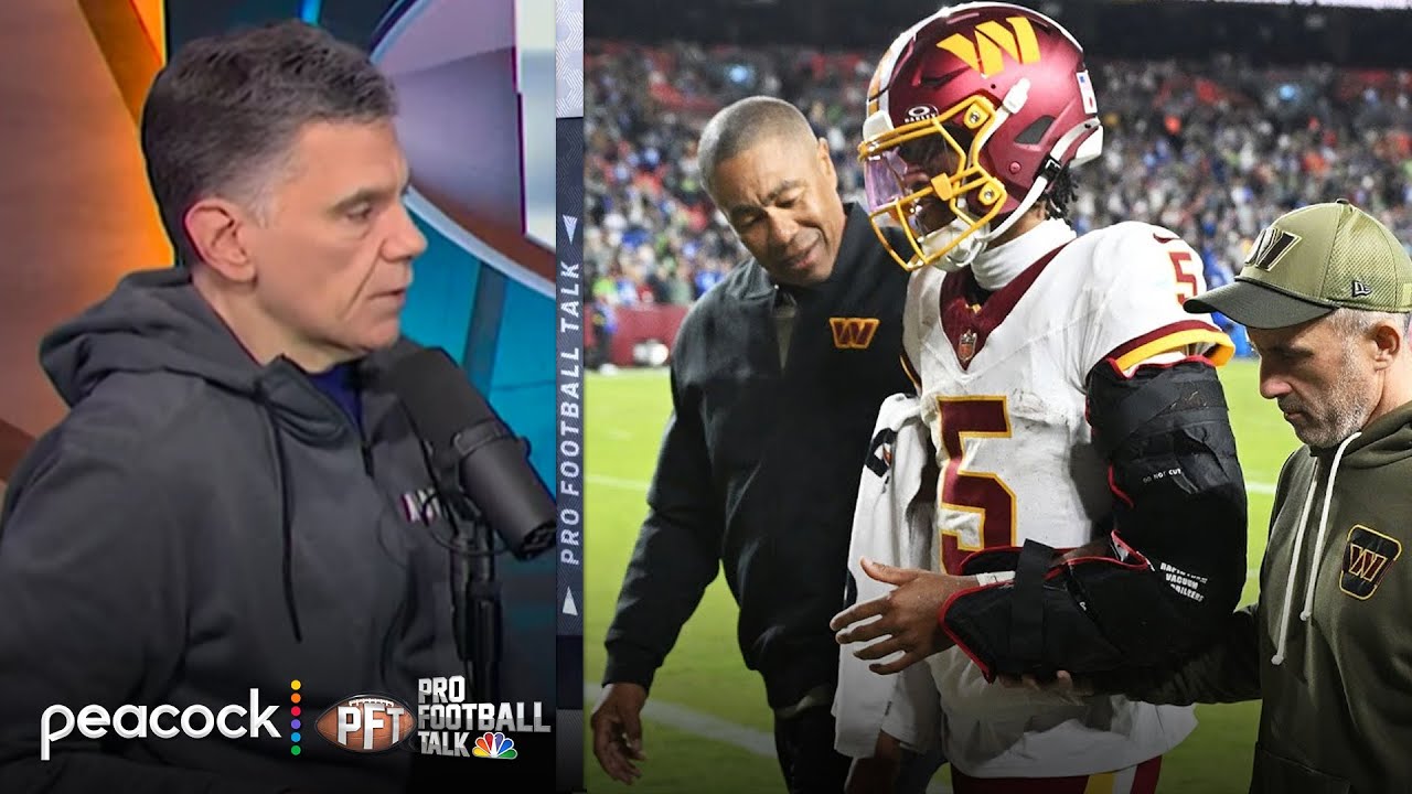 Seahawks blow out Commanders as Jayden Daniels suffers arm injury | Pro Football Talk | NFL on NBC