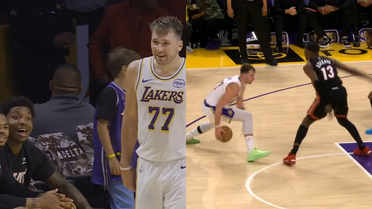 Luka Doncic cooks Bam Adebayo the play after Heat bench had words for him