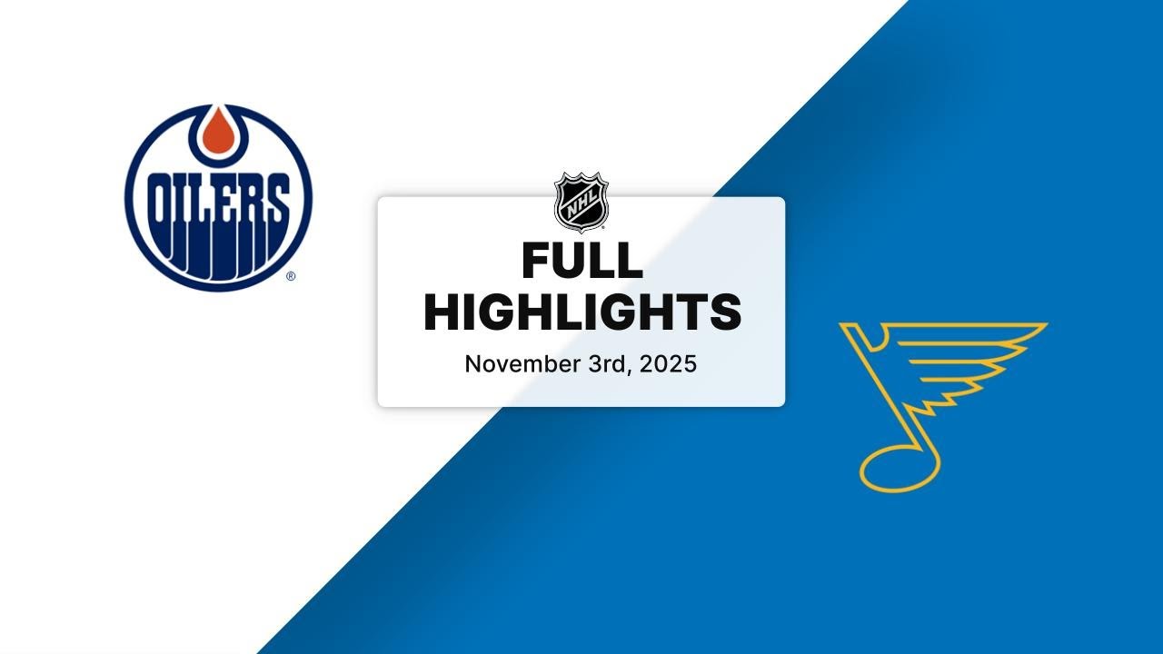 NHL Highlights | Oilers vs. Blues | November 03, 2025