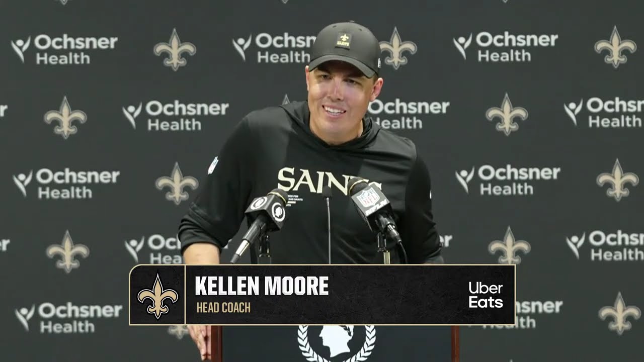 Kellen Moore recaps win vs. Giants | Saints-Giants Postgame | 2025 NFL Week 5