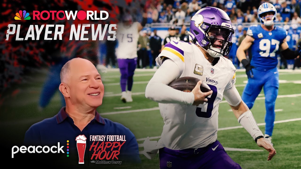 J.J. McCarthy leads Vikings to 'gutsy' win over Lions | Fantasy Football Happy Hour | NFL on NBC