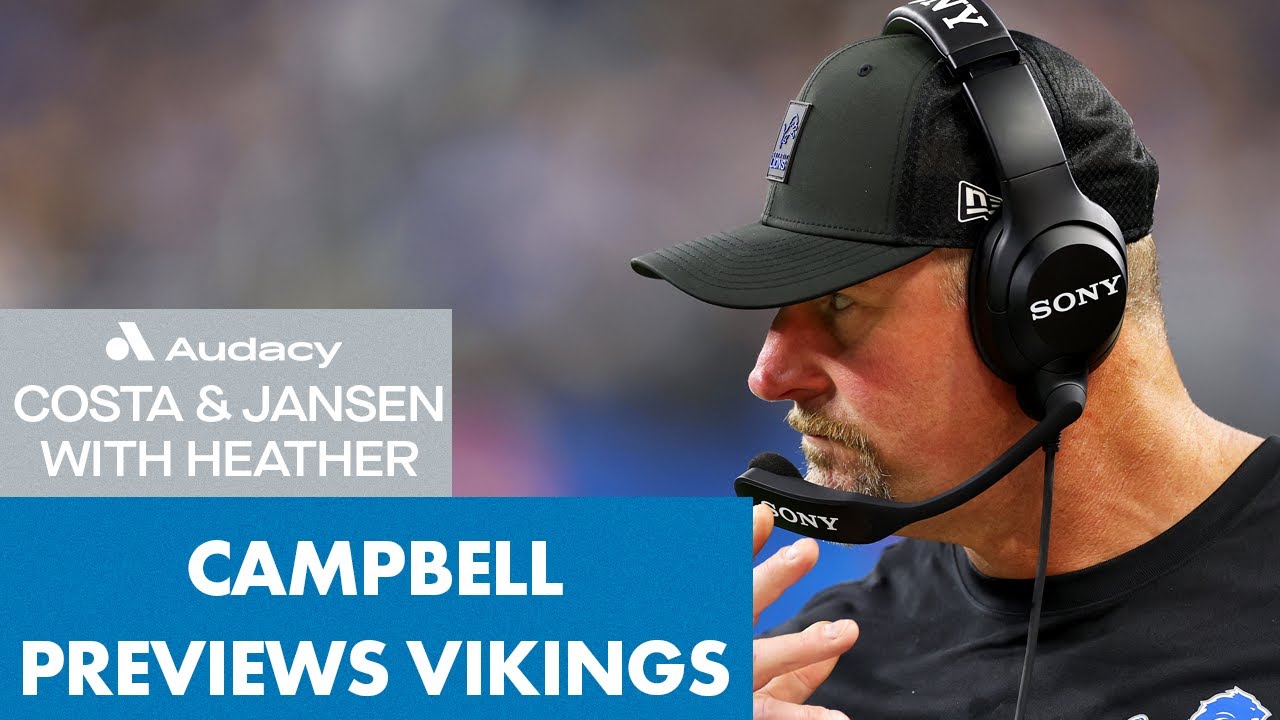 Dan Campbell Preview Lions vs Vikings | Costa and Jansen