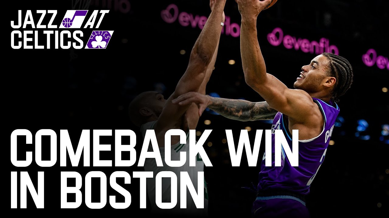 CLUTCH FINISH, JAZZ BEAT BOSTON 🍀 | UTAH JAZZ