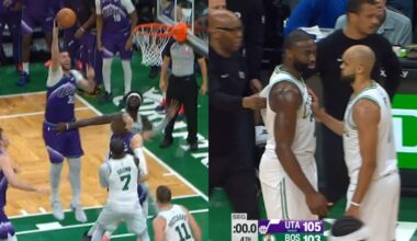 Jusuf Nurkic putback game winner vs Celtics then Jaylen Brown held back from ref