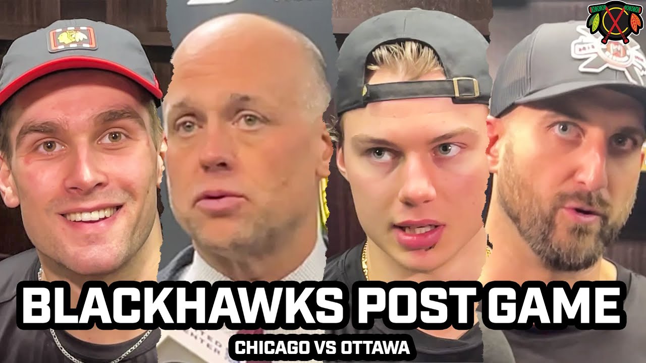 PRESS CONFERENCE: Connor Bedard, Louis Crevier, Nick Foligno, Jeff Blashill HAT TRICK Game