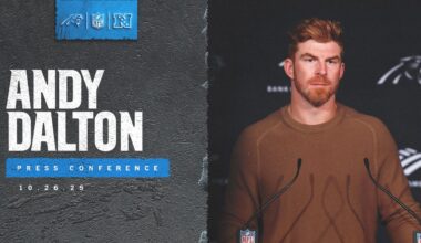 Andy Dalton speaks to the media after Week 8 against Buffalo | Carolina Panthers