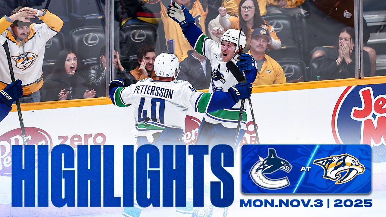 Game in 10 | Canucks at Predators Highlights (Nov 3, 2025)