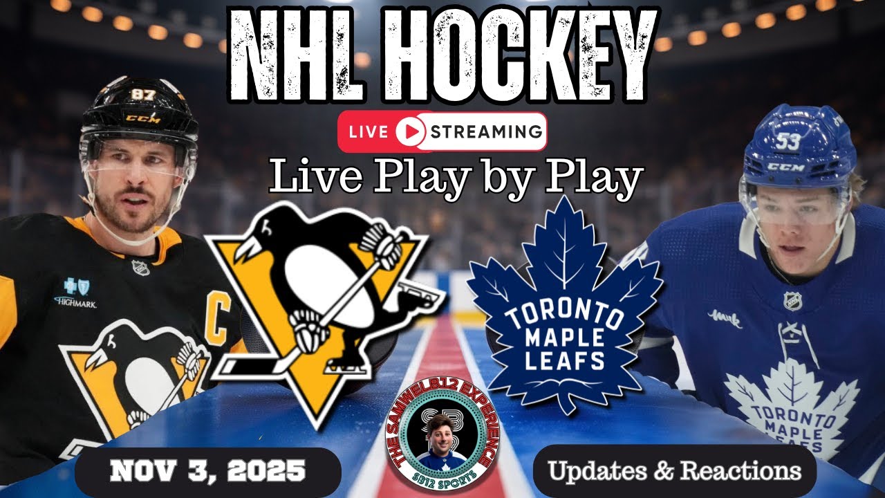 🏒 LIVE: Toronto Maple Leafs vs Pittsburgh Penguins NHL Play-by-Play, Reactions!