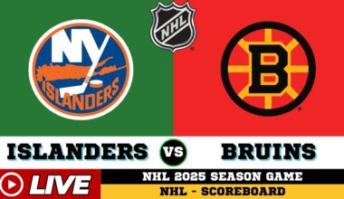 🔴LIVE : Boston Bruins Vs New York Islanders | NHL 2025 | NHL Live SCOREBOARD
