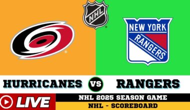 🔴LIVE : Carolina Hurricanes Vs New York Rangers | NHL 2025 | NHL Live SCOREBOARD