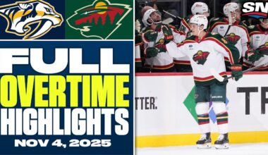 Nashville Predators at Minnesota Wild | FULL Overtime Highlights - November 4, 2025