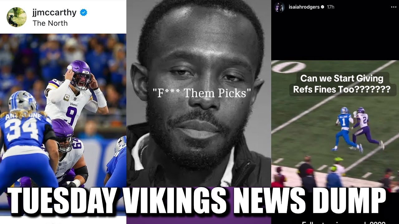 Minnesota Vikings News Dump (11.4.2025) | JJ Trolls, Trade Deadline, Zay Calls Out Refs