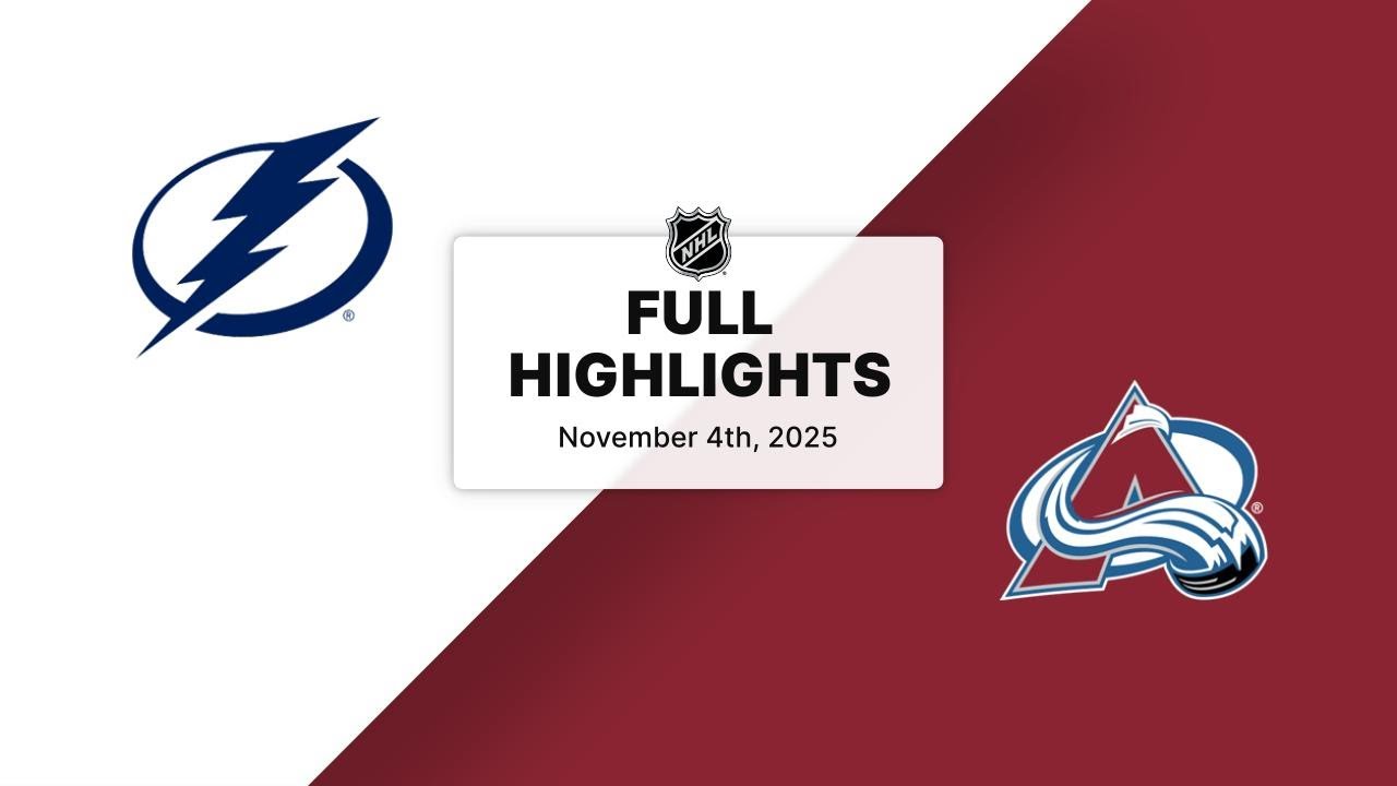 NHL Highlights | Lightning vs. Avalanche | November 04, 2025