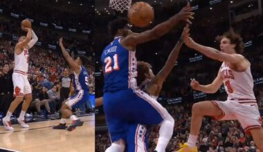 Nikola Vucevic game winner vs 76ers off crazy Josh Giddey dime and 24pt comeback 😱