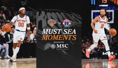 The New York Knicks defeat the Wizards 119-102 at Madison Square Garden on November 3, 2025.