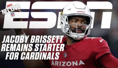 Cardinals QB Jacoby Brissett named QB1 for Week 11🚨 Kyler Murray's future in question | NFL Live