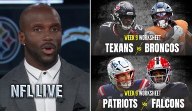 NFL LIVE | Jason McCourthy makes his pick NFL Week 9: Broncos vs Texans; Falcons vs Patriots
