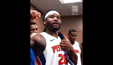 The belt is back with Beef Stew 💪 #pistons #nba