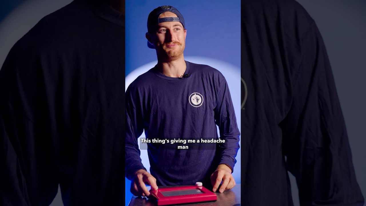 How hard could it be to write your name with an Etch A Sketch 😂 #gojetsgo