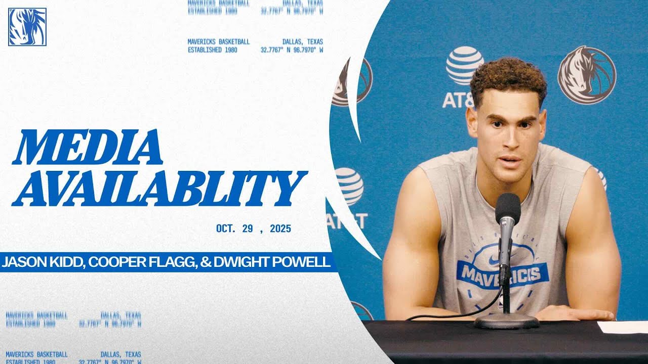 Jason Kidd, Cooper Flagg, & Dwight Powell | Post Game Media Availability vs IND | 10/29/25