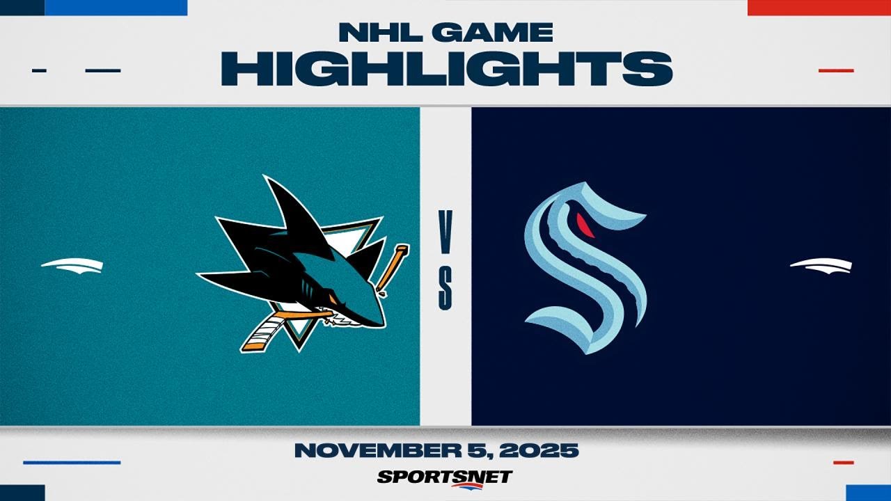 NHL Highlights | Sharks vs. Kraken - November 5, 2025