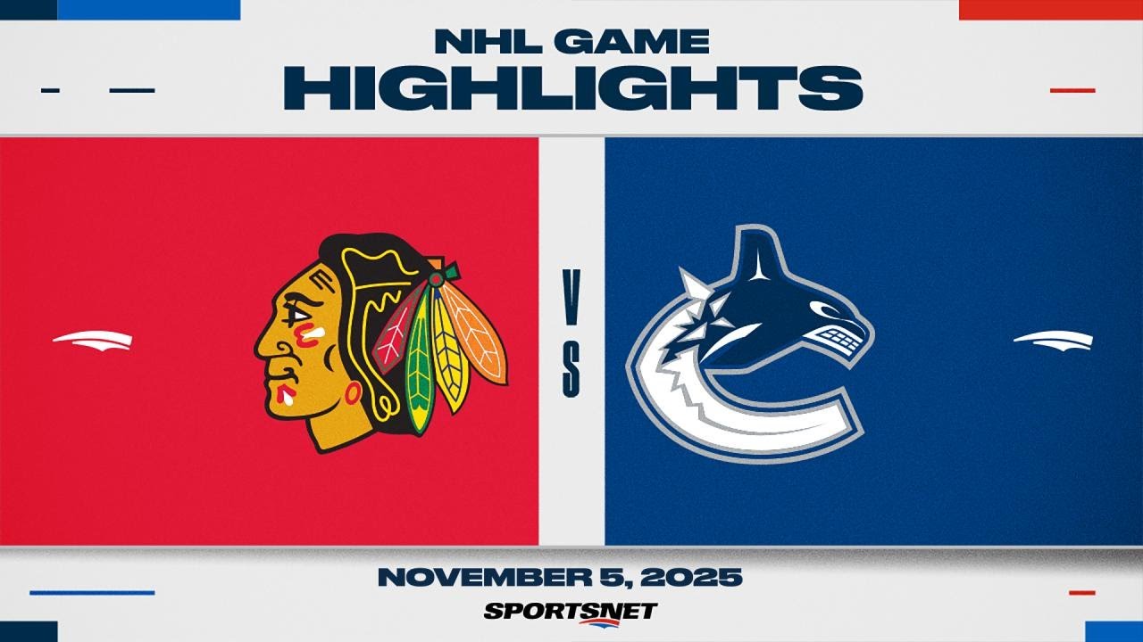 NHL Highlights | Blackhawks vs. Canucks - November 5, 2025