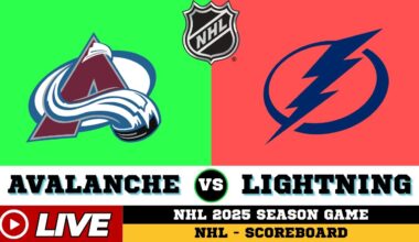 🔴LIVE : Tampa Bay Lightning Vs Colorado Avalanche | NHL 2025 | NHL Live SCOREBOARD