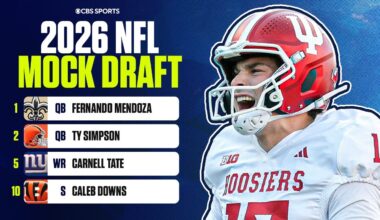 2026 NFL Mock Draft: Saints take Mendoza at No. 1, Ty Simpson to Browns, & Carnell Tate to Giants 👀