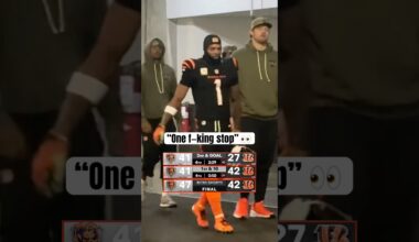 Ja’Marr Chase after Bengals almost completed wild comeback 😬 (via yannitragellis/X)