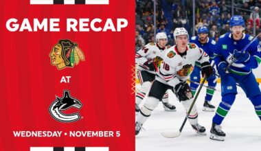 Blackhawks at Canucks Game Highlights | 11.5.25