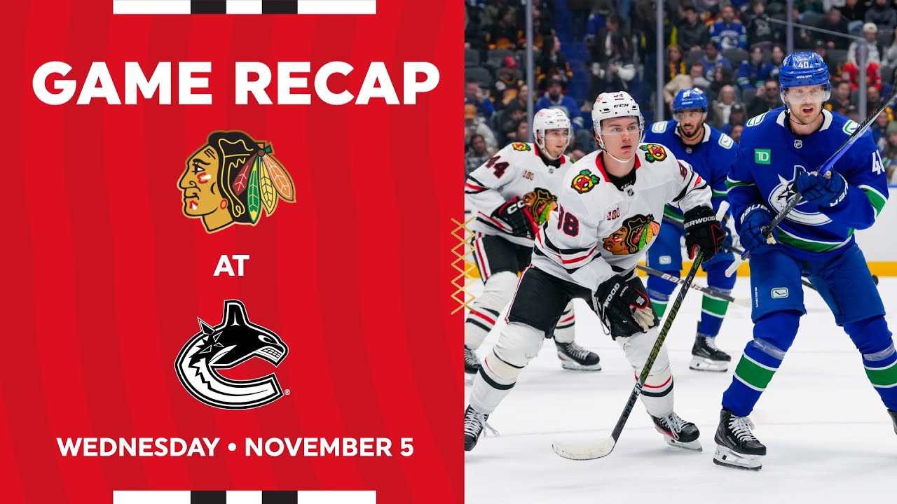 Blackhawks at Canucks Game Highlights | 11.5.25
