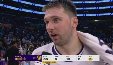 Luka Doncic reacts to Lakers earning 5th-straight win after defeating the Spurs | NBA on ESPN