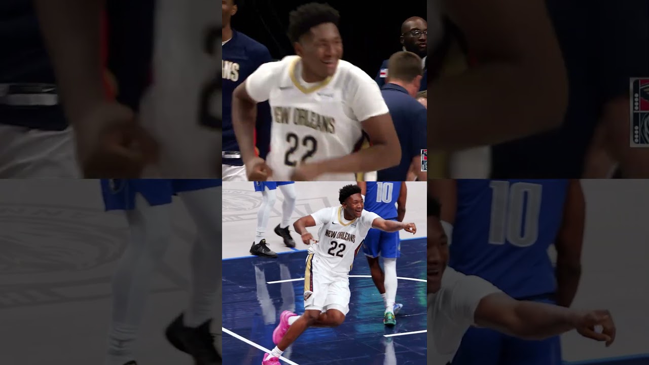 Derik Queen 🌀 SPIN-MOVE Dunk #pelicans #nba #shorts