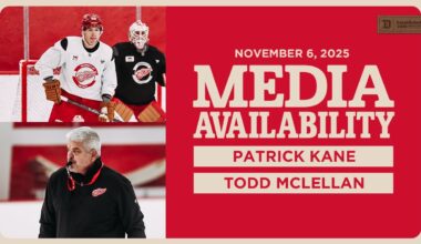 Patrick Kane & Todd McLellan Practice Media | Nov. 6, 2025
