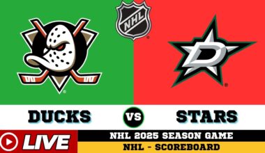 🔴LIVE : Anaheim Ducks Vs Dallas Stars | NHL 2025 | NHL Live SCOREBOARD