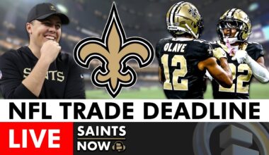 New Orleans Saints 2025 NFL Trade Deadline LIVE | Rashid Shaheed & Trevor Penning TRADE ALERT