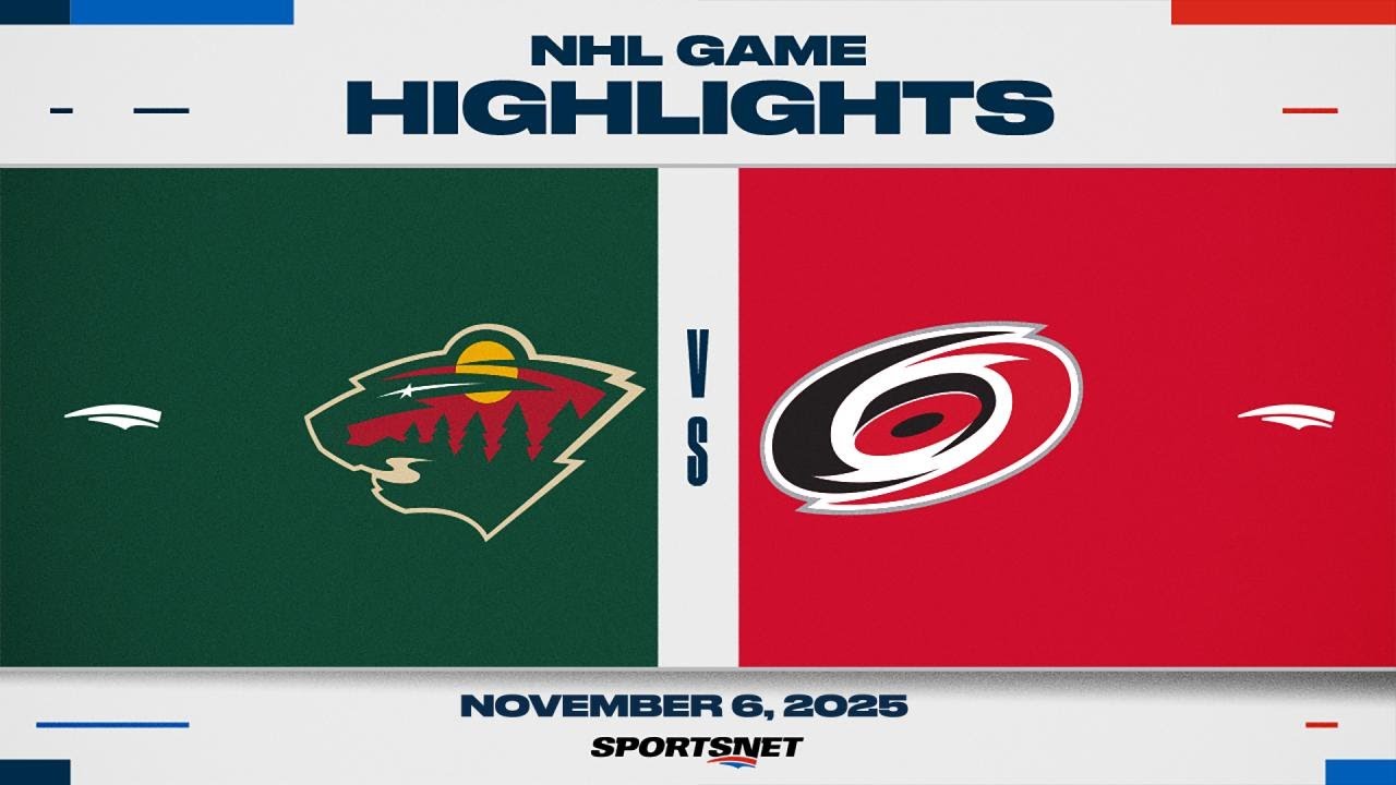 NHL Highlights | Wild vs. Hurricanes - November 6, 2025