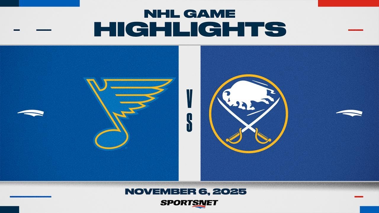 NHL Highlights | Blues vs. Sabres - November 6, 2025