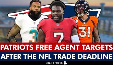 New England Patriots Rumors: Top Free Agent Targets After NFL Trade Deadline