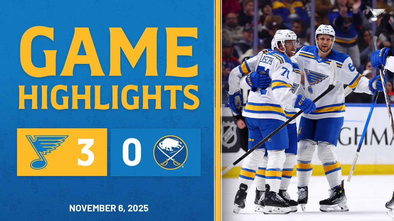 Game Highlights: Blues 3, Sabres 0