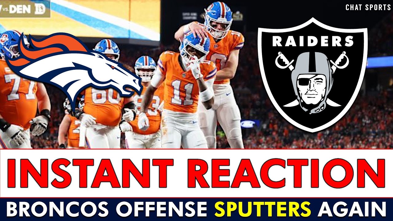 🤮NOTHING BUT SLOP! Instant Reaction To Broncos DISGUSTING Win Over The Las Vegas Raiders