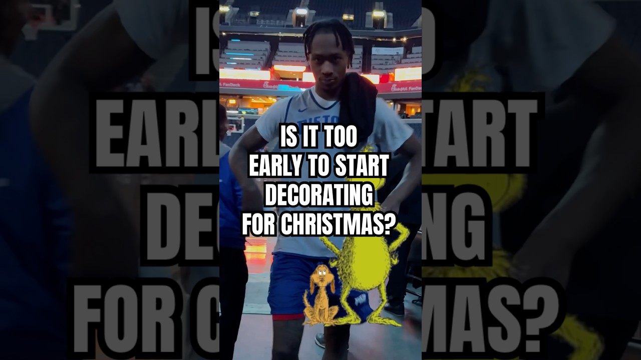 Biggest Christmas debate: team decorate early or team wait until December? 🤔 #nba #detroitpistons