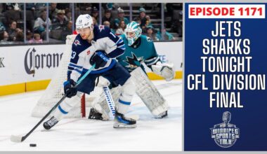 Winnipeg Jets at San Jose Sharks tonight, Blue Bombers off-season